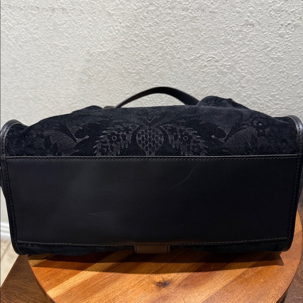 GUCCI Black Soft Stirrup Nubuck Black Suede Shoulder Bag - Picture 9 of 16